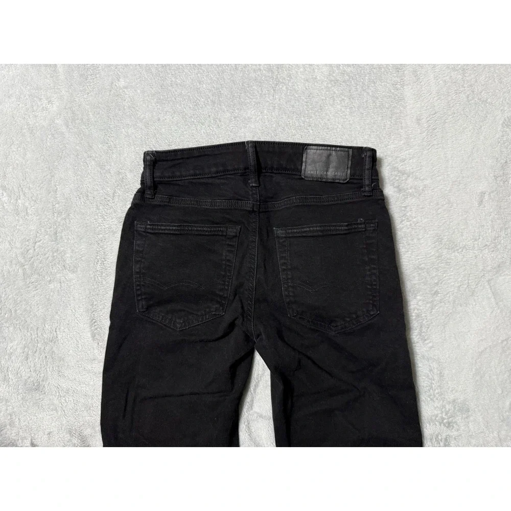 American Eagle Jeans Mens 26x27 Black Original Bootcut Dark‎ Wash